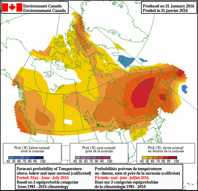 carte météo été 2016 canada