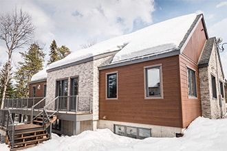 chalet exterieur lac taureau