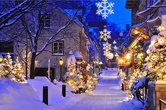 rue hiver vieux quebec