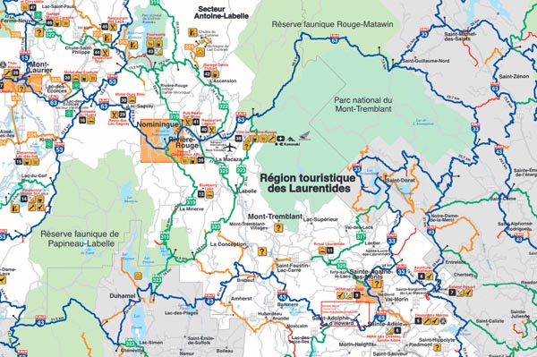 carte sentier motoneige laurentides