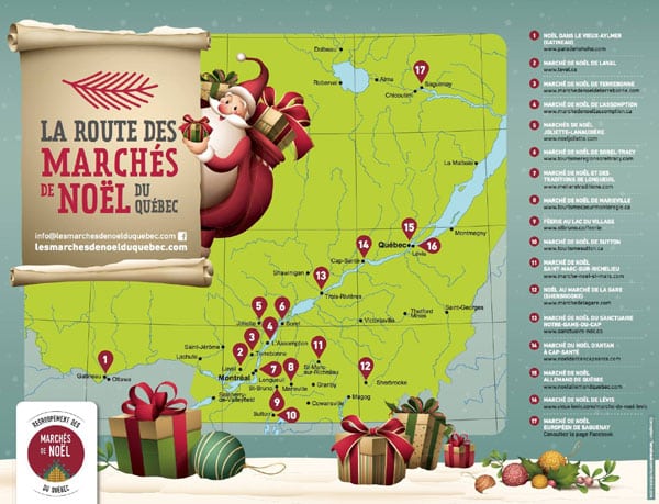 carte marché de noel au quebec