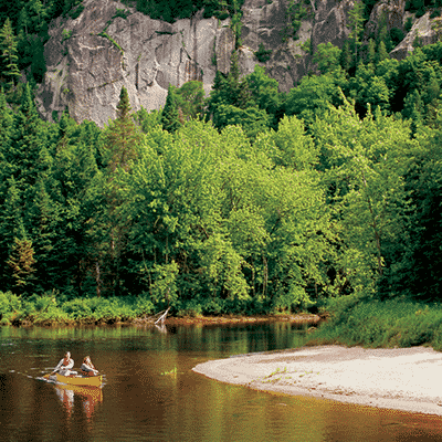 canot au parc national de mont tremblant