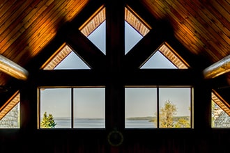 vue chalet lac taureau