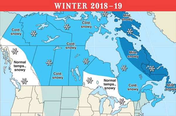 prévision canada hiver 2019