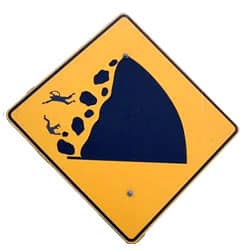 signalisation routière effondrement de roche canada