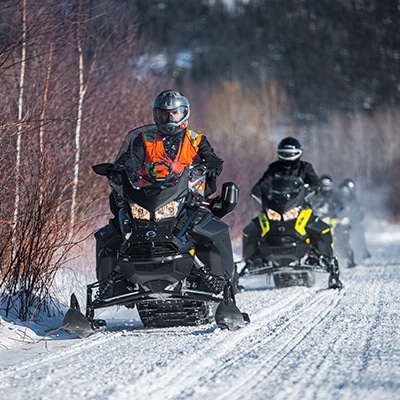 circuit en motoneige avec guide